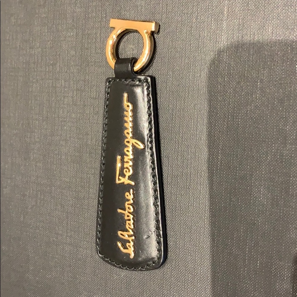 Ferragamo leather and gold toned tag